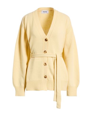 Hache Woman Cardigan Yellow Size 8 Wool In Yellow