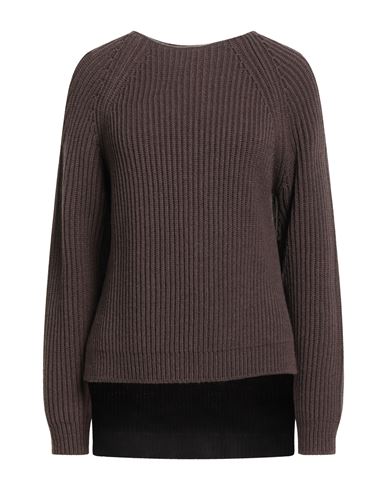 Motel Woman Sweater Dark Brown Size Onesize Virgin Wool, Acrylic In Brown