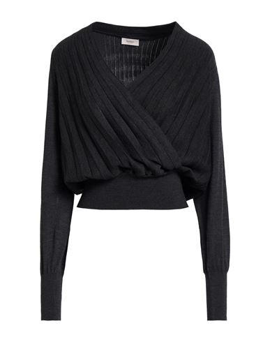 Agnona Woman Sweater Grey Size M Cashmere, Wool, Silk, Metal In Gray