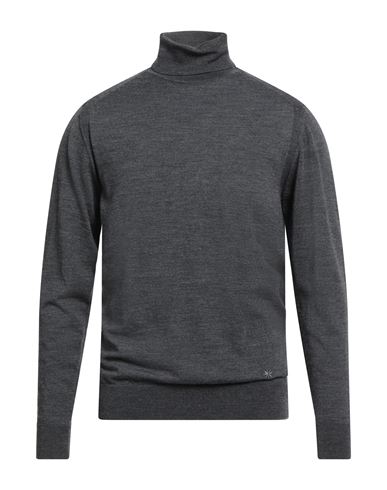 Manuel Ritz Man Turtleneck Charcoal Size Xxl Virgin Wool In Gray