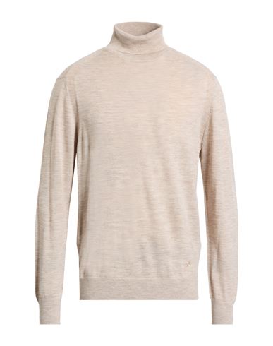 Manuel Ritz Man Turtleneck Beige Size Xxl Virgin Wool In Neutral