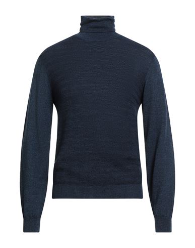 Manuel Ritz Man Turtleneck Midnight Blue Size Xl Virgin Wool, Acrylic In Blue