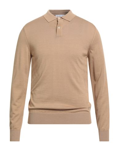 Manuel Ritz Man Sweater Camel Size Xl Acrylic, Polyamide, Wool In Neutral