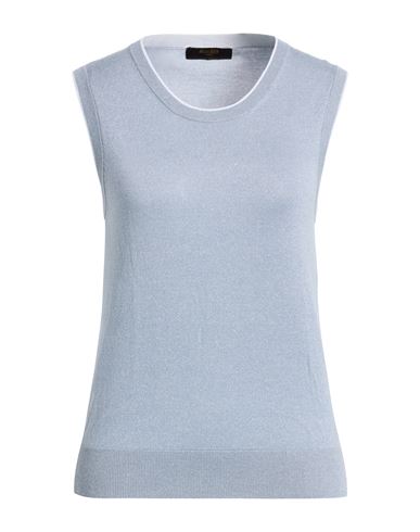 Moorer Woman Sweater Grey Size 10 Cashmere, Metallic Fiber, Silk In Gray