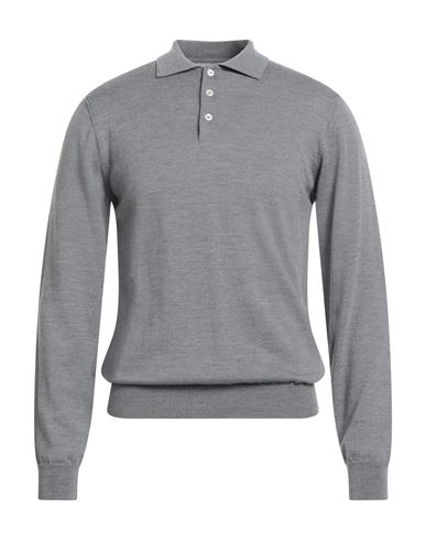 Paoloni Man Sweater Grey Size 42 Wool In Gray