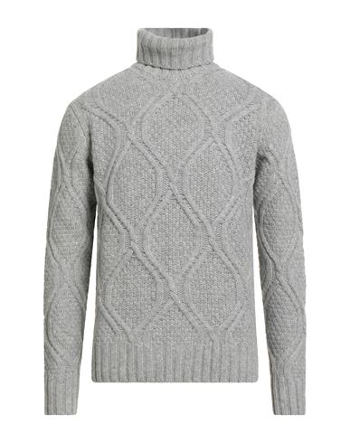 Paoloni Man Turtleneck Light Grey Size 44 Wool, Polyamide In Gray