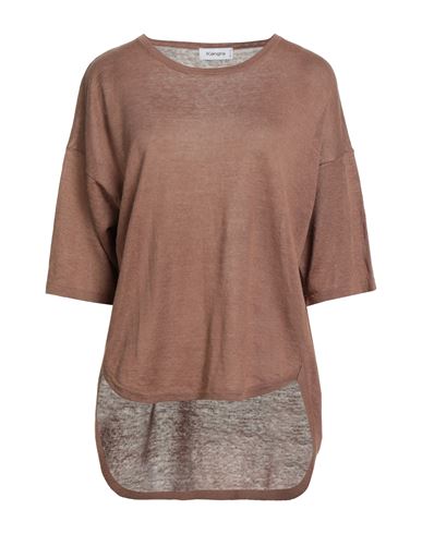 Kangra Cashmere Kangra Woman Sweater Light Brown Size S Linen