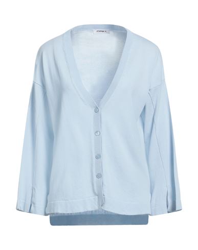 Kangra Cashmere Kangra Woman Cardigan Sky Blue Size 6 Cotton In Blue
