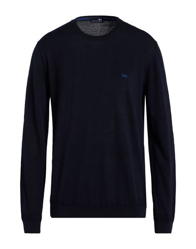 Harmont & Blaine Man Sweater Navy Size Xl Cotton, Linen In Blue