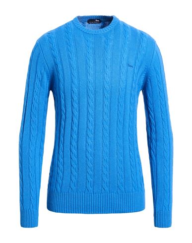Harmont & Blaine Man Sweater Azure Size Xxl Wool, Viscose, Polyamide, Cashmere In Blue