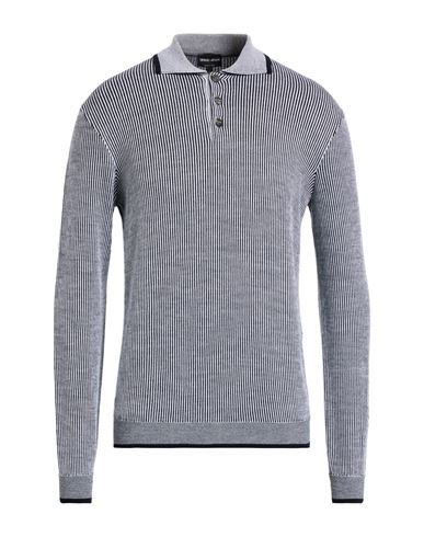 Giorgio Armani Man Sweater Midnight Blue Size 44 Virgin Wool In Blue