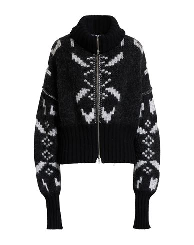 Hache Woman Cardigan Black Size 6 Wool, Cashmere, Polyamide, Mohair Wool In Black