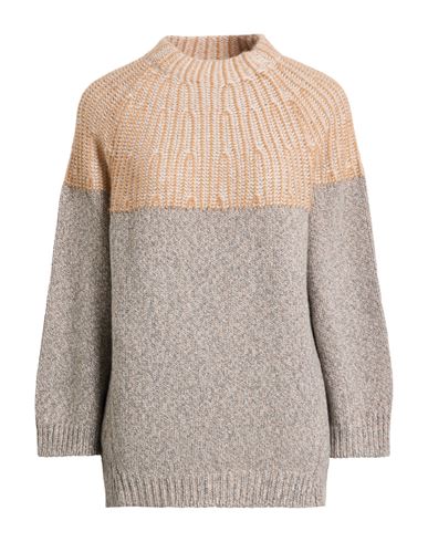 Agnona Woman Sweater Camel Size S Cashmere, Silk In Multi