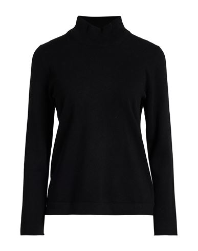 Barba Napoli Woman Turtleneck Black Size 6 Virgin Wool, Viscose, Cashmere In Black
