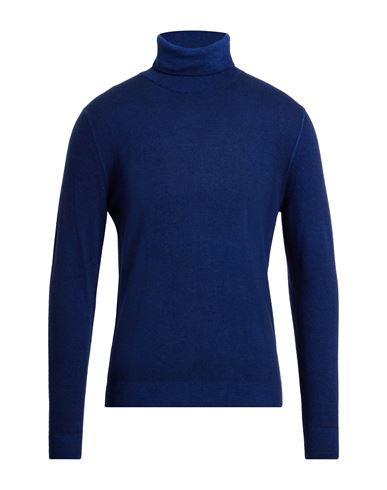 Masq Man Turtleneck Navy Size 42 Merino Wool, Cashmere In Blue