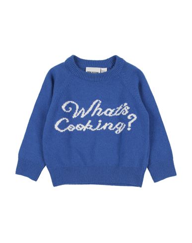 Mini Rodini Newborn Boy Sweater Light Blue Size 3 Wool, Cotton In Blue