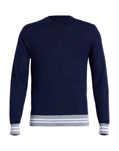 Eleventy Man Sweater Midnight Blue Size Xxl Wool, Silk In Blue