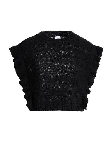 Pinko Denim Woman Sweater Black Size Xs Cotton, Polyester, Viscose In Black