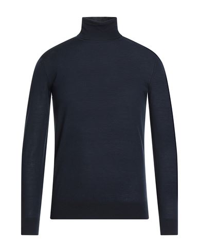 Simon Gray. Man Turtleneck Midnight Blue Size S Merino Wool In Blue
