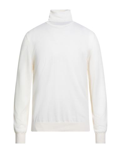 Simon Gray. Man Turtleneck Ivory Size Xl Merino Wool In White