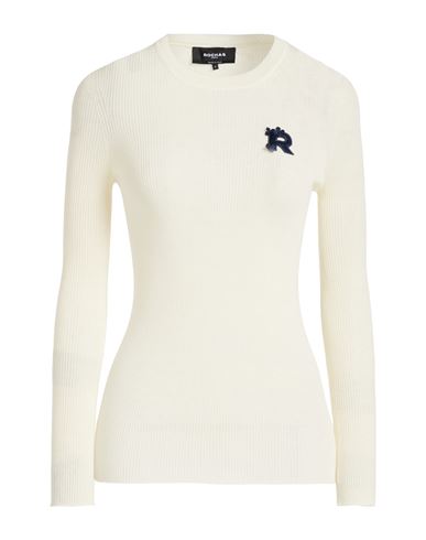 Rochas Woman Sweater Cream Size Xl Virgin Wool In White