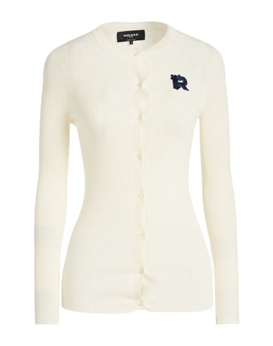 Rochas Woman Cardigan Cream Size L Virgin Wool In White