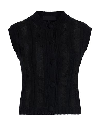 Rochas Woman Cardigan Black Size S Wool, Cashmere, Acrylic, Polyamide In Black