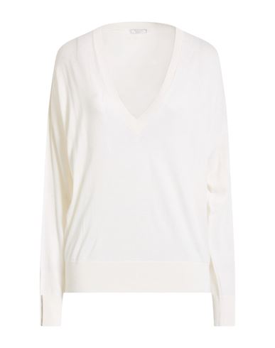 Peserico Woman Sweater Ivory Size 10 Cashmere, Silk In White