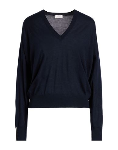 Peserico Woman Sweater Navy Size 8 Cashmere, Silk In Blue