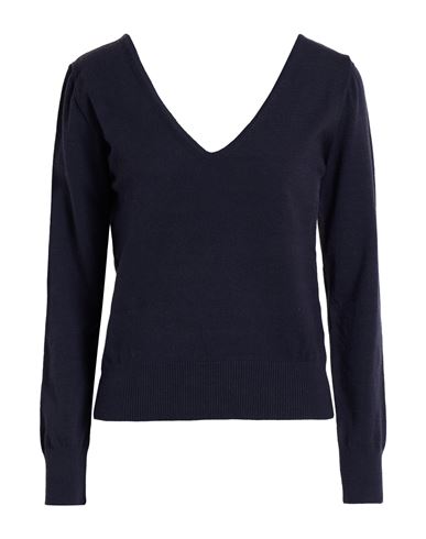 Hanita Woman Sweater Midnight Blue Size L Viscose, Polyester, Polyamide In Blue