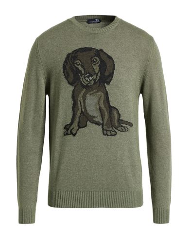 Harmont & Blaine Man Sweater Sage Green Size L Wool, Viscose, Polyamide, Cashmere In Green