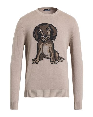 Harmont & Blaine Man Sweater Taupe Size L Wool, Viscose, Polyamide, Cashmere In Neutral