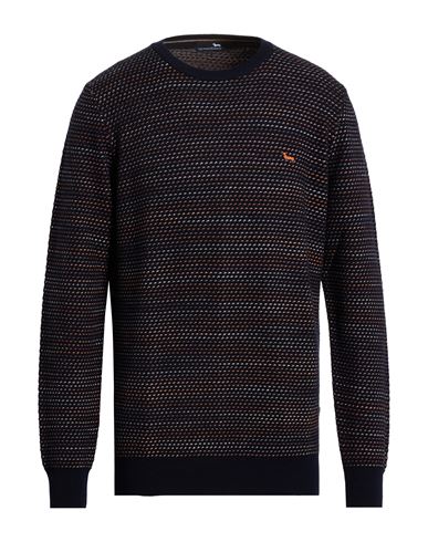 Harmont & Blaine Man Sweater Midnight Blue Size L Wool In Black