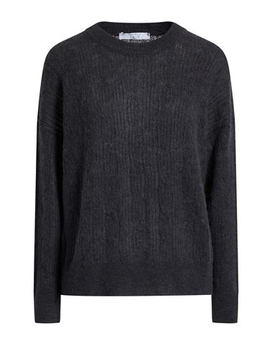 Peserico Easy Woman Sweater Charcoal Size 6 Alpaca Wool, Polyamide, Virgin Wool In Gray