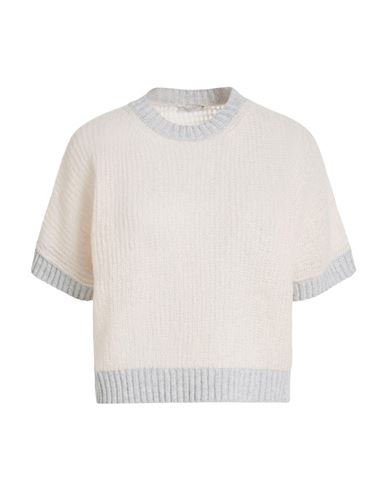 Peserico Woman Sweater Light Pink Size 2 Virgin Wool, Silk, Cashmere, Rayon, Metallic Fiber In Neutral