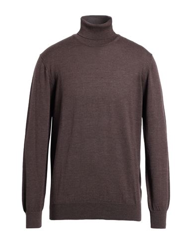 Gioferrari Man Turtleneck Brown Size 48 Wool In Brown