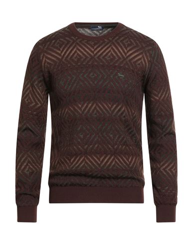 Harmont & Blaine Man Sweater Dark Brown Size L Wool, Acrylic, Alpaca Wool In Brown