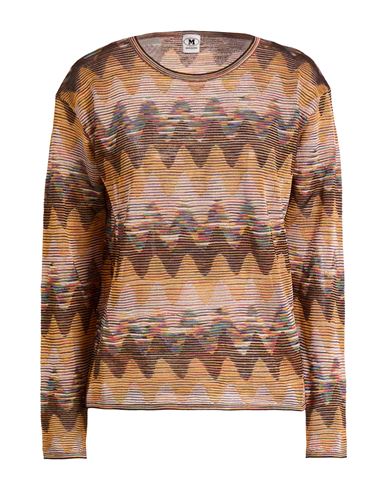 M Missoni Woman Sweater Dark Brown Size L Viscose, Cotton, Wool, Polyamide In Brown