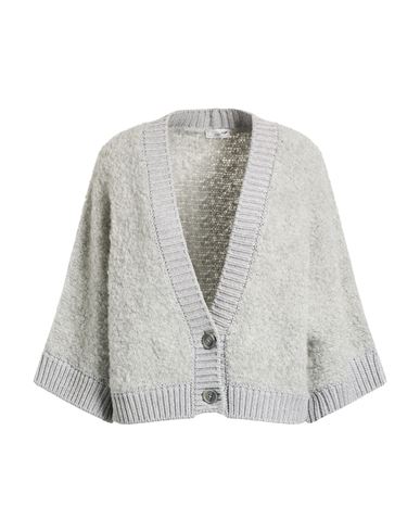Peserico Woman Cardigan Light Grey Size 8 Virgin Wool, Rayon, Silk, Metallic Fiber, Cashmere In Gray