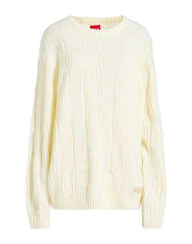 Guess Woman Sweater Ivory Size Xxl Acrylic, Wool In Neutral