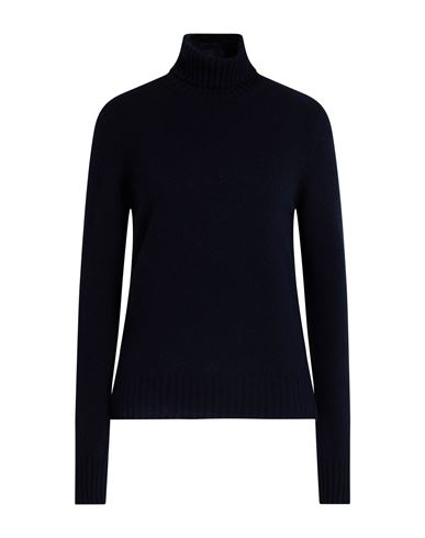 Robert Scott & Sons Woman Turtleneck Midnight Blue Size 10 Wool, Cashmere In Blue