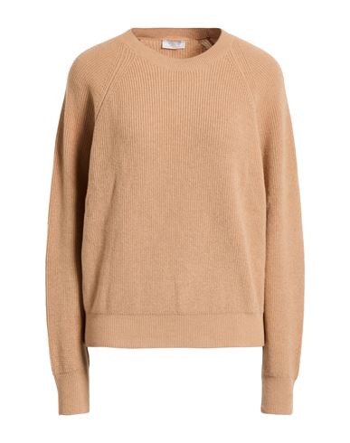 Peserico Woman Sweater Sand Size 6 Virgin Wool, Silk, Cashmere In Nude