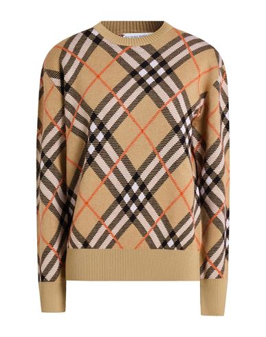 Burberry Prorsum Woman Sweater Camel Size L Wool, Mohair Wool, Polyamide, Elastane In Multi