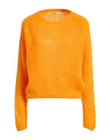 Fracomina Collection Woman Sweater Orange Size L Acrylic, Polyamide, Mohair Wool, Wool