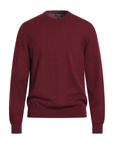 Giorgio Armani Man Sweater Burgundy Size 44 Cashmere In Red