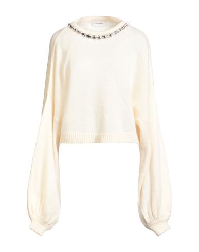 Souvenir Woman Sweater Cream Size Onesize Acrylic, Mohair Wool, Nylon In Neutral