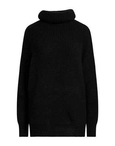Motel Woman Turtleneck Black Size Onesize Acrylic, Wool, Polyamide, Elastane In Black