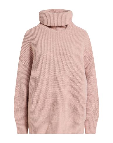 Motel Woman Turtleneck Pink Size Onesize Acrylic, Wool, Polyamide, Elastane In Pink