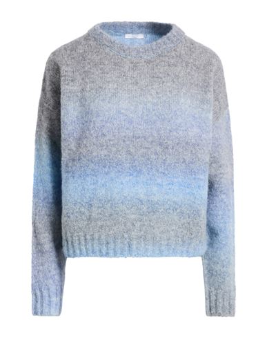 Peserico Easy Woman Sweater Blue Size 6 Alpaca Wool, Merino Wool, Polyamide In Blue