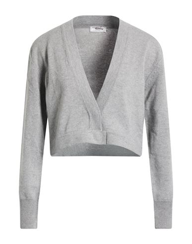 Peserico Woman Cardigan Grey Size 6 Virgin Wool, Silk, Viscose, Cashmere, Polyester In Gray